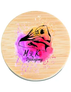 Otwieracz Drewniany z Magnesem Inicjałami Podziękowanie