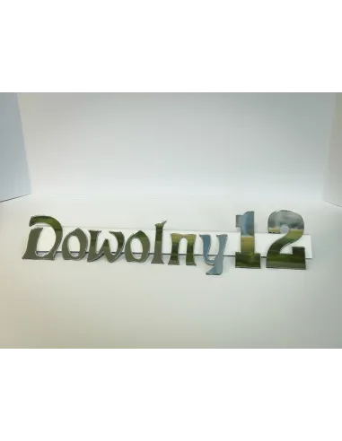 Litery Cyfry Napisy logo 3D z Plexi 12 cm Dowolny Napis