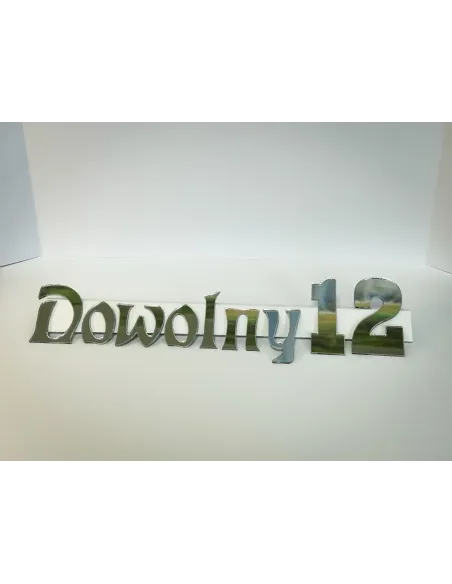 Litery Cyfry Napisy logo 3D z Plexi 12 cm Dowolny Napis