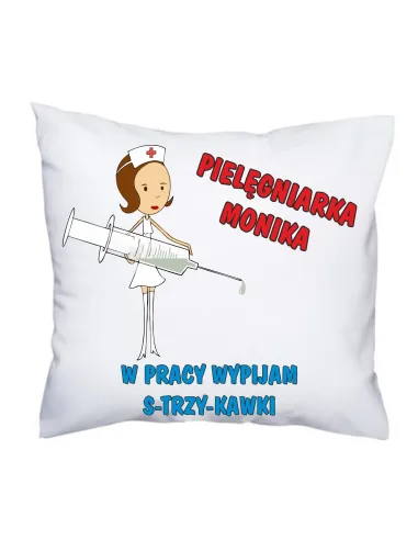 Poduszka z Nadrukiem Personalizowany Pielęgniarka Imię