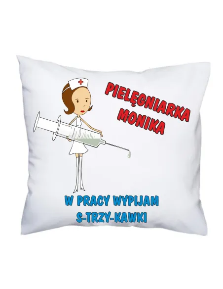 Poduszka z Nadrukiem Personalizowany Pielęgniarka Imię