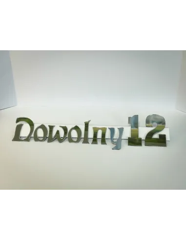 Litery Cyfry Napisy logo 3D z Plexi 8 cm Dowolny Napis