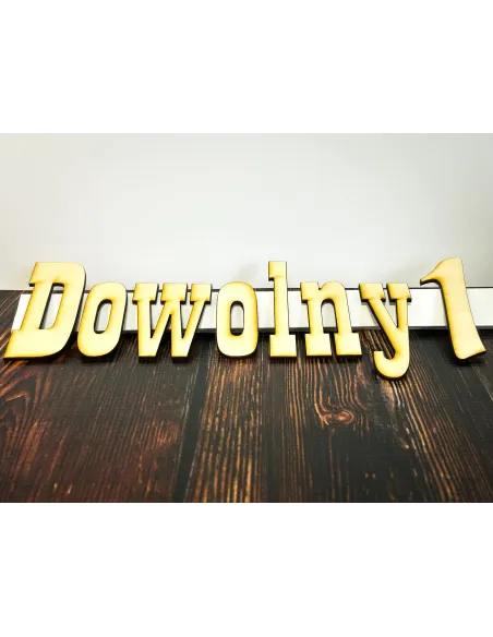 Litery Cyfry Napisy logo 3D Drewniane 10 cm Dowolny Napis