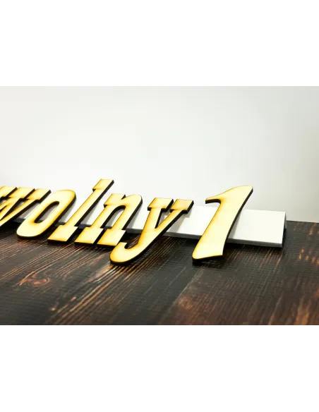 Litery Cyfry Napisy logo 3D Drewniane 10 cm Dowolny Napis