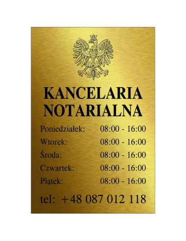 Tabliczka Personalizowany z Grawerem 30x20 cm na Zamówienie