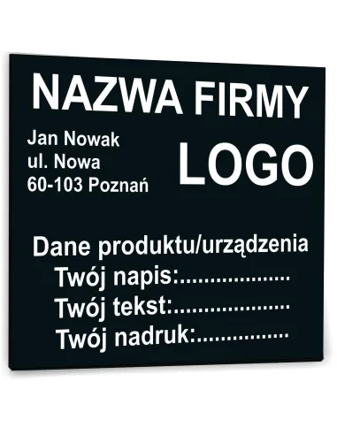 Nadruk Tabliczka Znamionowa Firmy z Dibondu 10x10 Twój