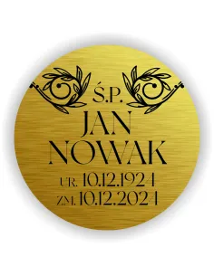 Tabliczka 8 cm Elegancka Spersonalizowana Urnę Grawer