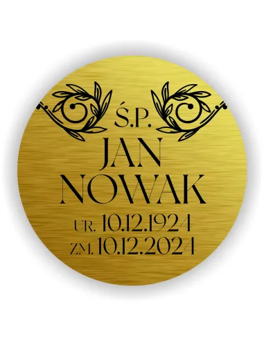 Tabliczka 8 cm Elegancka Spersonalizowana Urnę Grawer