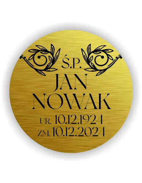 Tabliczka 8 cm Elegancka Spersonalizowana Urnę Grawer