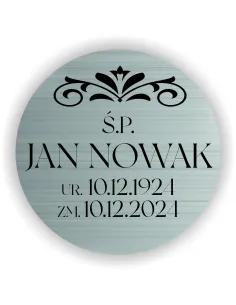 Tabliczka 8 cm Elegancka Pamiątkowa Spersonalizowana