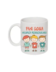 Kubek z Nadrukiem – Pani Imię Najlepsza Przedszkolanka