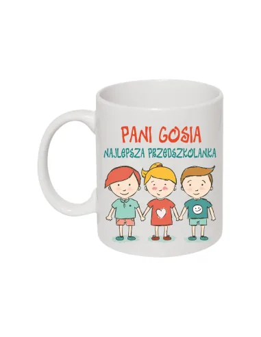 Kubek z Nadrukiem – Pani Imię Najlepsza Przedszkolanka