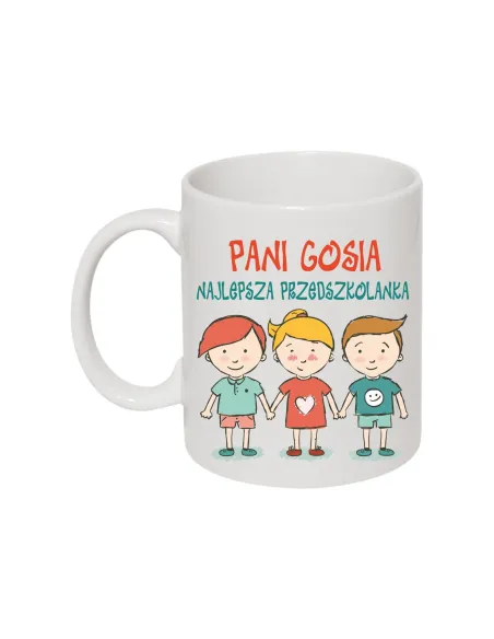 Kubek z Nadrukiem – Pani Imię Najlepsza Przedszkolanka
