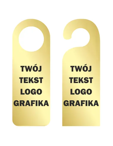 Zawieszka na Drzwi Klamkę Hotelowa z Nadrukiem z Projektem