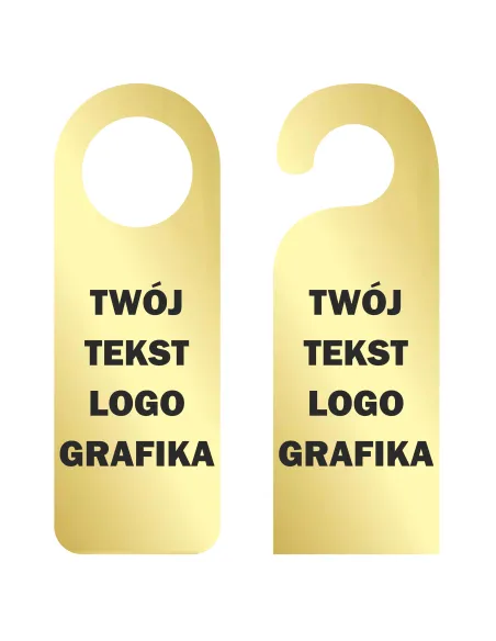 Zawieszka na Drzwi Klamkę Hotelowa z Nadrukiem z Projektem