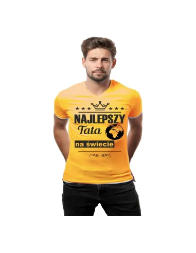 Koszulka z Nadrukiem Najlepszy Tata na Świecie na Prezent