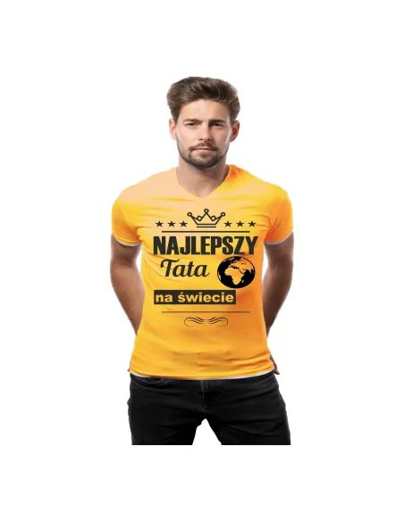 Koszulka z Nadrukiem Najlepszy Tata na Świecie na Prezent