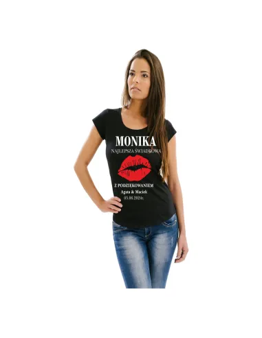 Koszulka z Nadrukiem – Imię Najlepsza Świadkowa Reklamowy