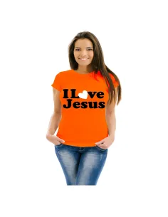 Koszulka z Nadrukiem Religijna Nadrukiem Love Jezus