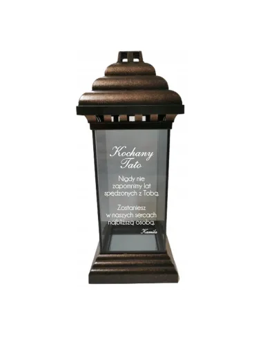 Znicz Personalizowany z Grawerem – Dedykacją z Nadrukiem