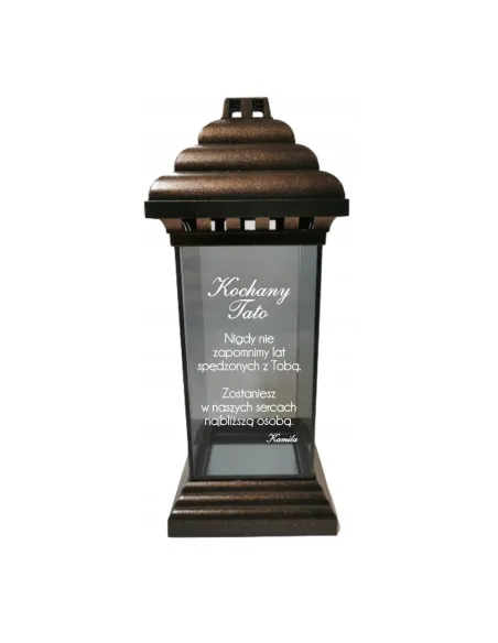 Znicz Personalizowany z Grawerem – Dedykacją z Nadrukiem