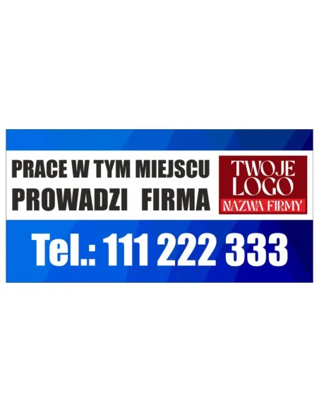 Baner z Nadrukiem z logo dla Firm Reklamowy 200x100 cm