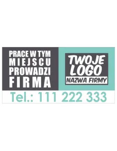 Baner z Nadrukiem z logo dla Firm Reklamowy 300x150 cm