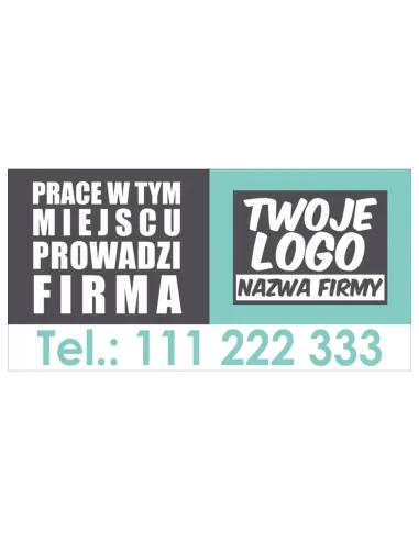 Baner z Nadrukiem z logo dla Firm Reklamowy 300x150 cm