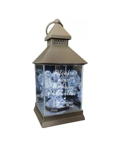Znicz Lampion Stroik Grawerem Dziecka Anioł dla Dziecka