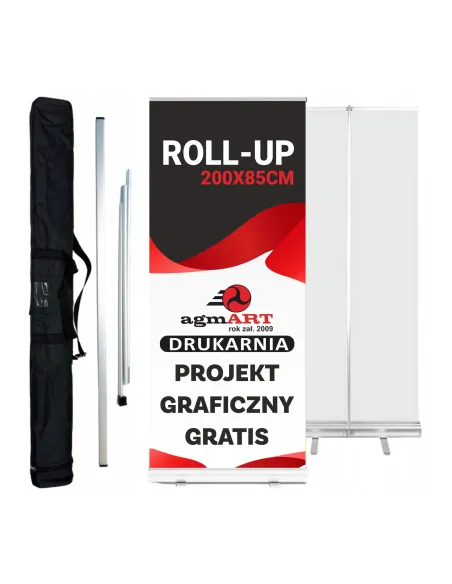 Roll Up Przenośny System 200x85 – Wystawienniczy 200x85