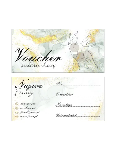 Vouchery Podarunkowe na Zakupy Lub Usługi szt Reklamowe