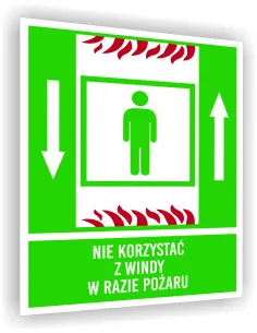 Tabliczka 20x15 Ewakuacyjna Nadrukiem Zakaz Korzystania