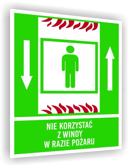 Tabliczka 20x15 Ewakuacyjna Nadrukiem Zakaz Korzystania