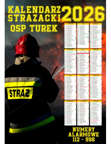 Kalendarz Strażacki OSP PSP 2026 50 szt Różne Wzory