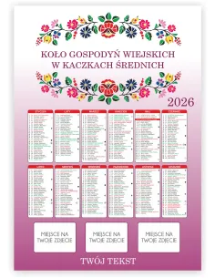 Kalendarz KGW Koło Gospodyń Wiejskich 2026 300 szt Różne