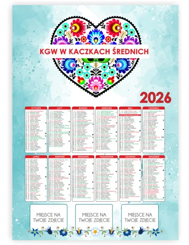 Kalendarz KGW Koło Gospodyń Wiejskich 2026 200 szt Różne