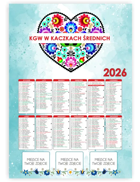 Kalendarz KGW Koło Gospodyń Wiejskich 2026 200 szt Różne