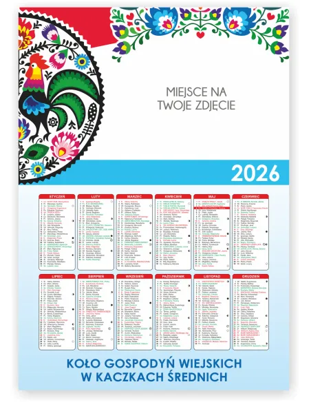 Kalendarz KGW Koło Gospodyń Wiejskich 2026 150 szt Różne