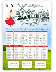 Kalendarz KGW Koło Gospodyń Wiejskich 2026 50 szt Różne