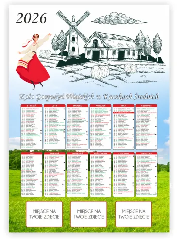 Kalendarz KGW Koło Gospodyń Wiejskich 2026 50 szt Różne