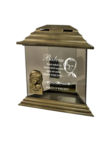 Znicz Kapliczka z Napisem Grawerem Trapez Personalizowany