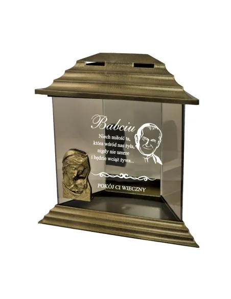 Znicz Kapliczka z Napisem Grawerem Trapez Personalizowany