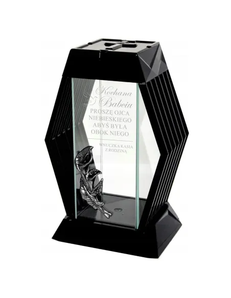 Nowoczesny Znicz z Grawerem – Dla Babci Personalizowany