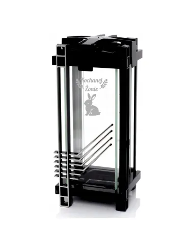 Nowoczesny Znicz Czarny Personalizowany Grawer z Napisem