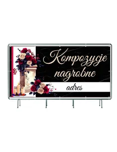Reklamowy Baner Oczkowany 100x50 cm Kompozycje Nagrobne