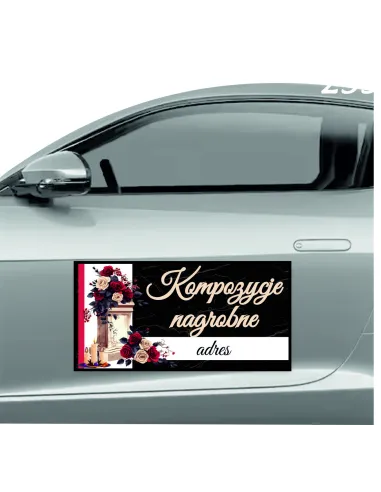 Reklama Magnetyczna na Samochód Magnes 60x30 Kompozycje