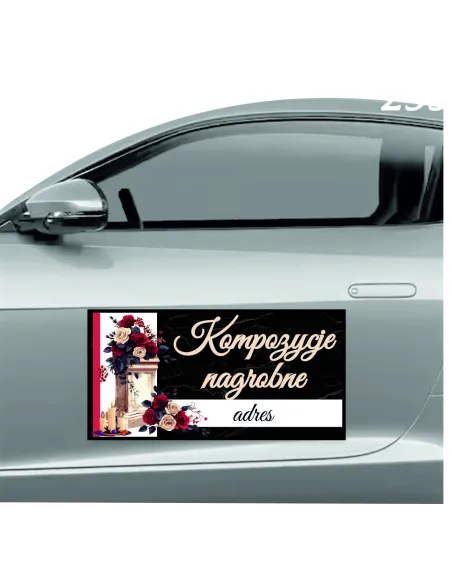 Reklama Magnetyczna na Samochód Magnes 60x30 Kompozycje