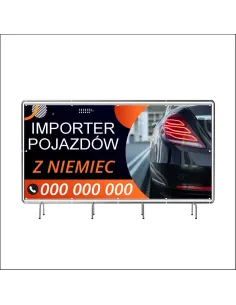 Baner z Nadrukiem Reklamowy 130x80 cm Oczkowany Importer