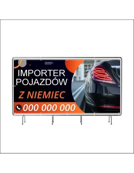 Baner z Nadrukiem Reklamowy 130x80 cm Oczkowany Importer