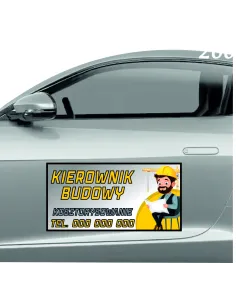 Reklama Magnetyczna – Na Samochód Magnes 60x30 Kierownik